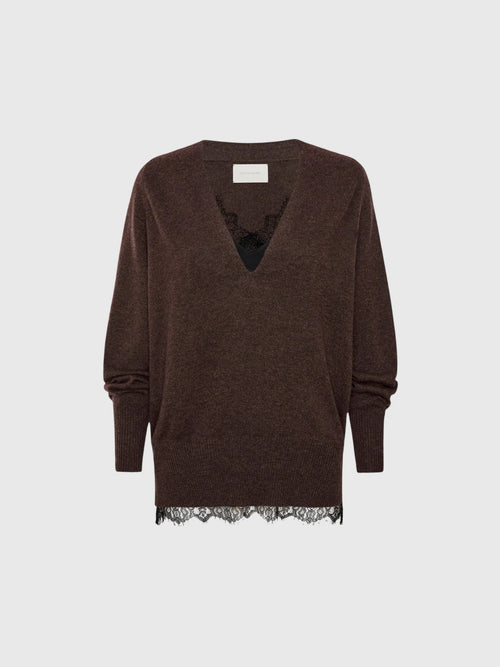 Brochu Walker Women's The Lace Vee Looker Pullover - Saint Bernard