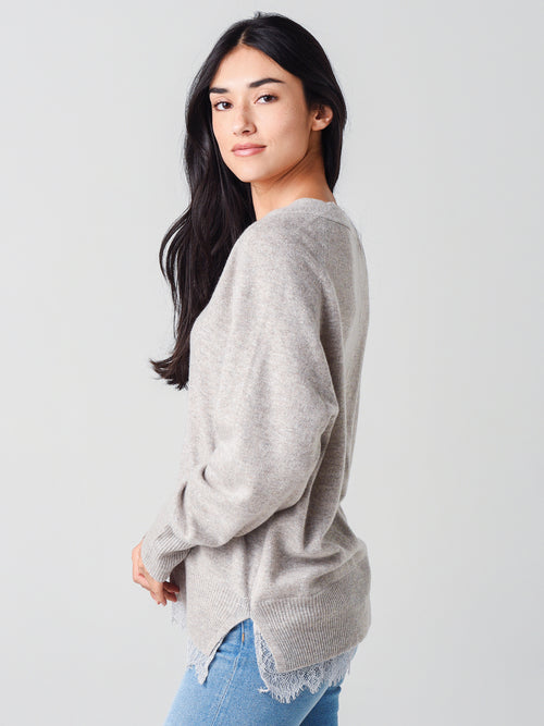 Brochu Walker Women’s The Lace Vee Layered Pullover