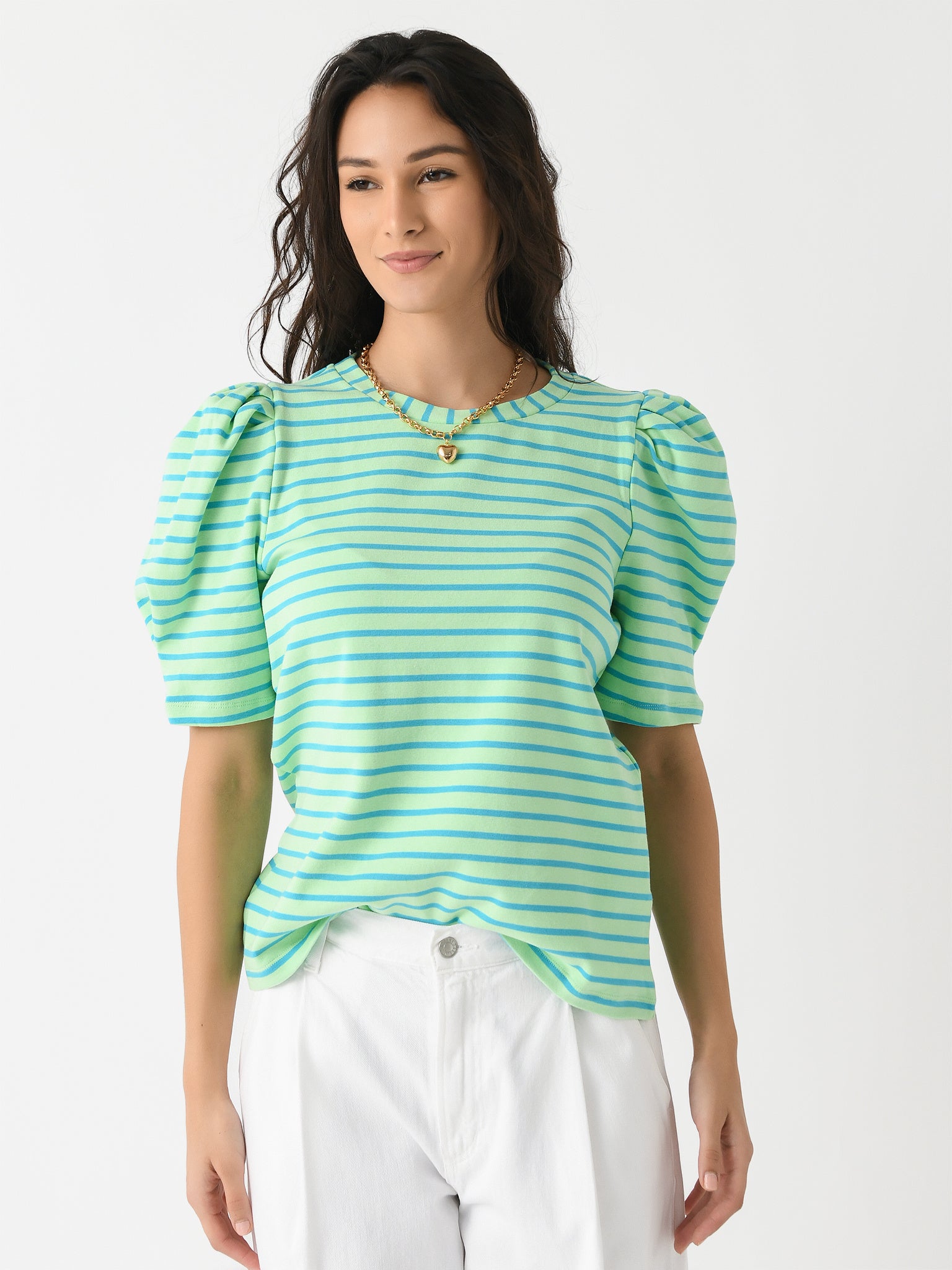 English Factory Women's Stripe Knit Shirt - Saint Bernard