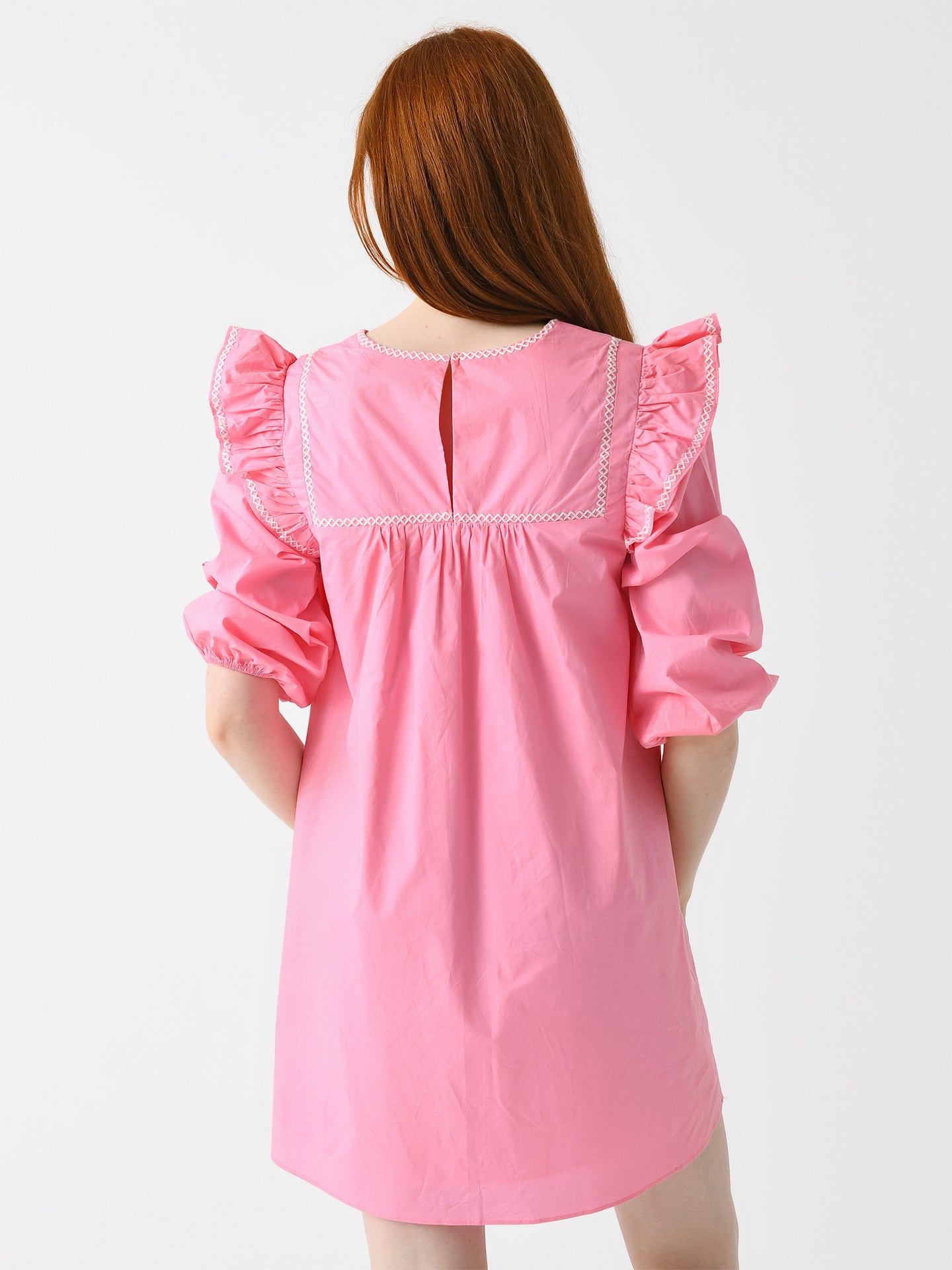 English Factory Women's Contrast Embroidery Mini Dress Saint Bernard