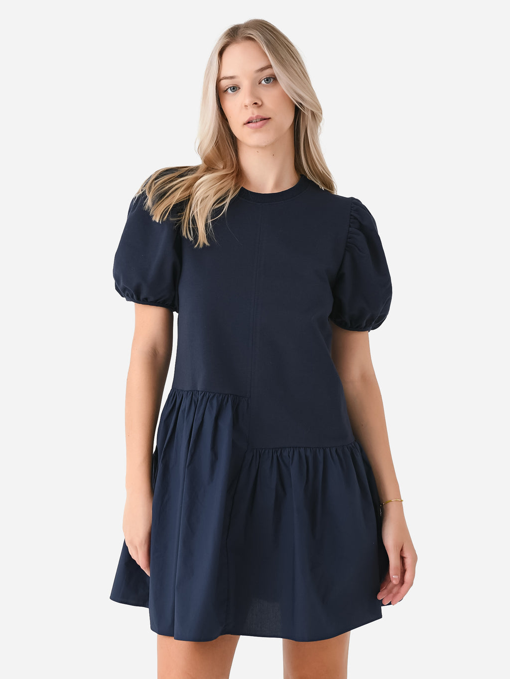 English Factory Women's Mixed Media Mini Dress - Saint Bernard
