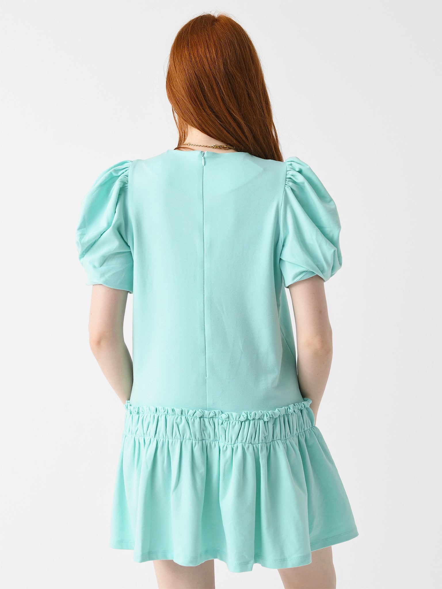 english factory puff sleeve mini dress English Factory Puff Sleeve Flare Mini Dress | Pink | Size L