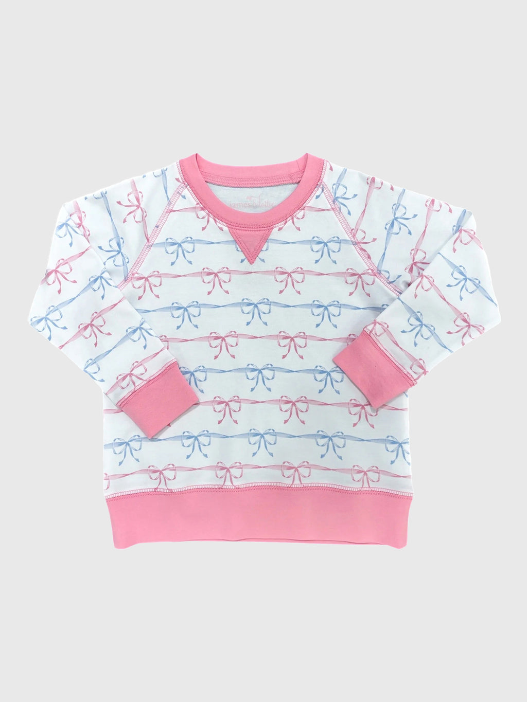 James + Lottie Girls' Knit Sidney Sweatshirt - Saint Bernard