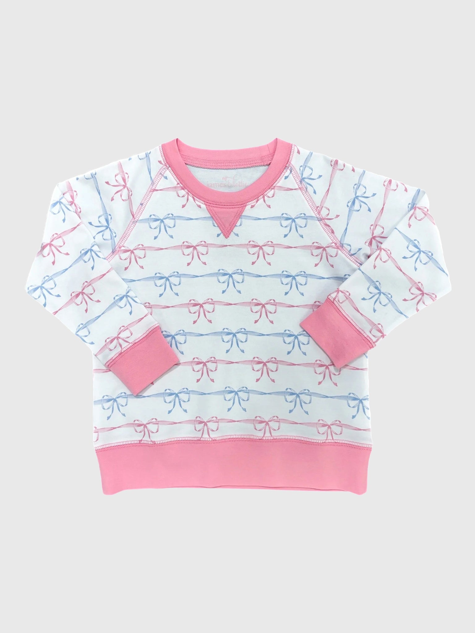 James + Lottie Girls' Knit Sidney Sweatshirt - Saint Bernard