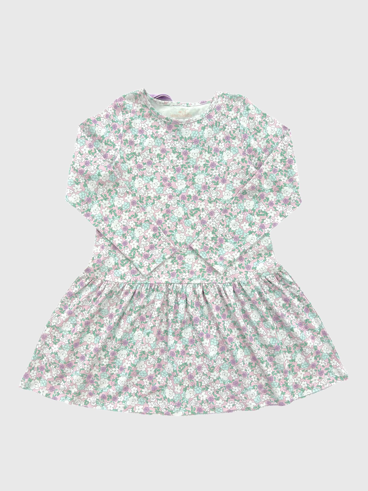 James + Lottie Girls' Loren Knit Dress - Saint Bernard