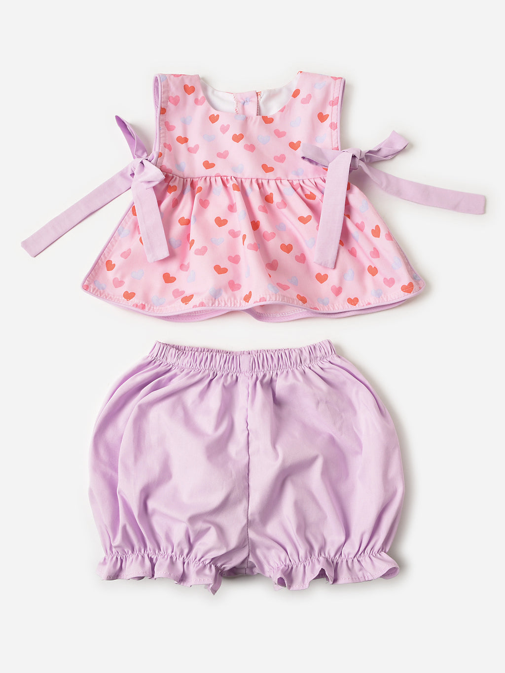 James + Lottie Girls' Abigail Bloomer + Short Set - Saint Bernard