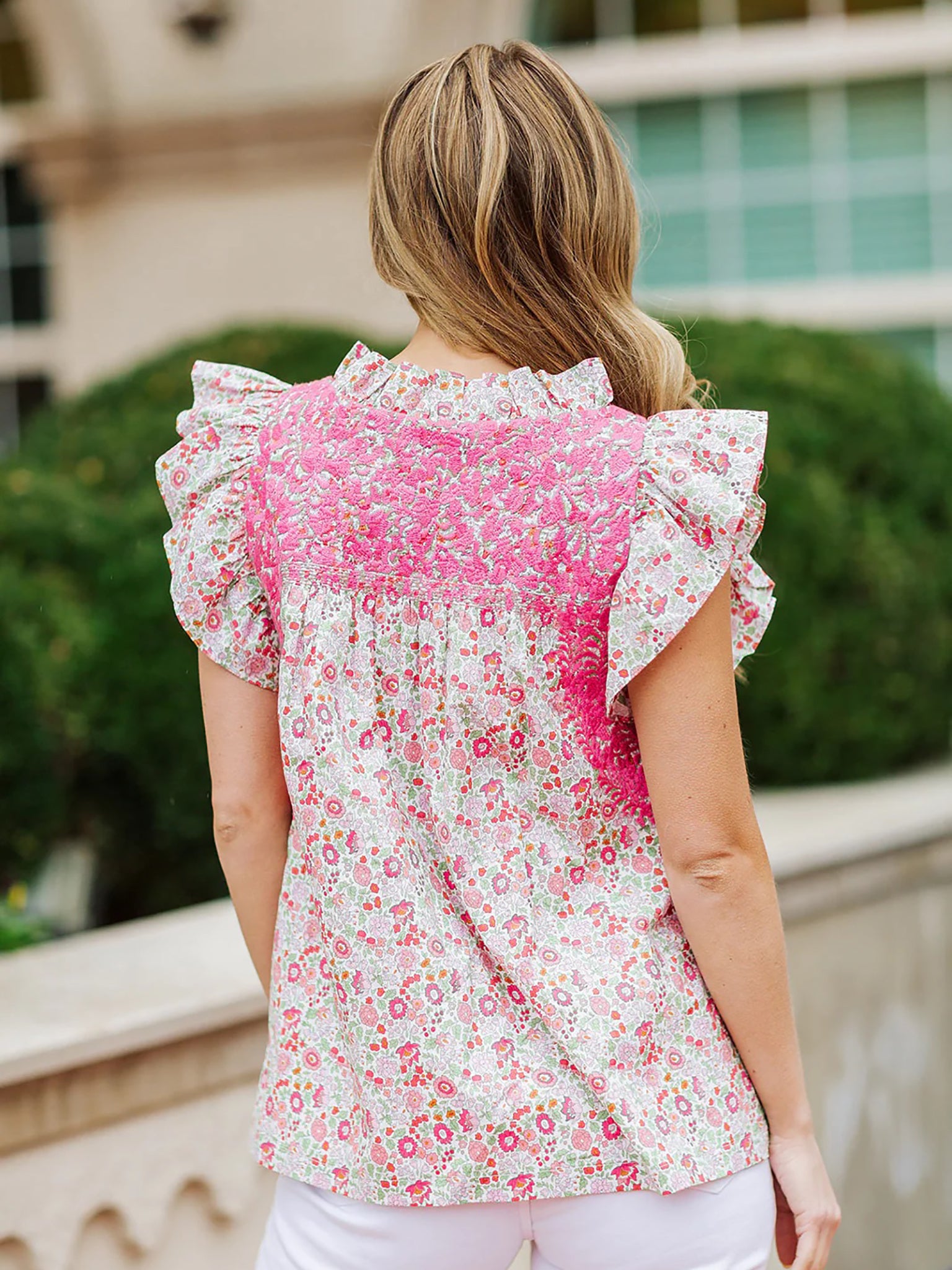 marie ruffle top
