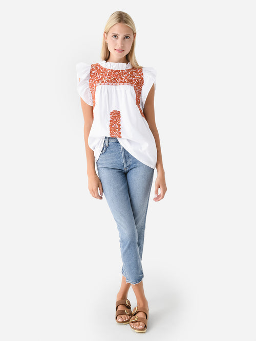 J. Marie Women's The Noel Ruffle Neck Top