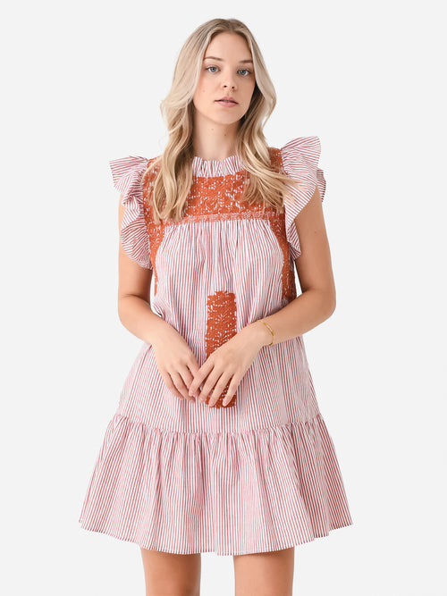 J. Marie Women's The Schafer Ruffle Neck Dress