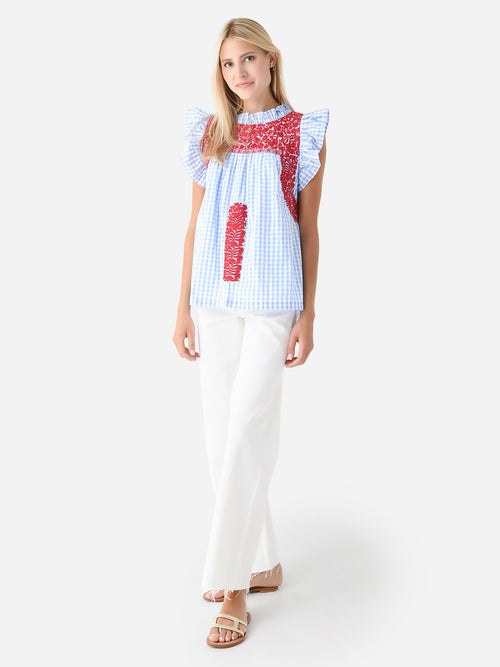 J. Marie Women's The Rebel Ruffle Neck Top