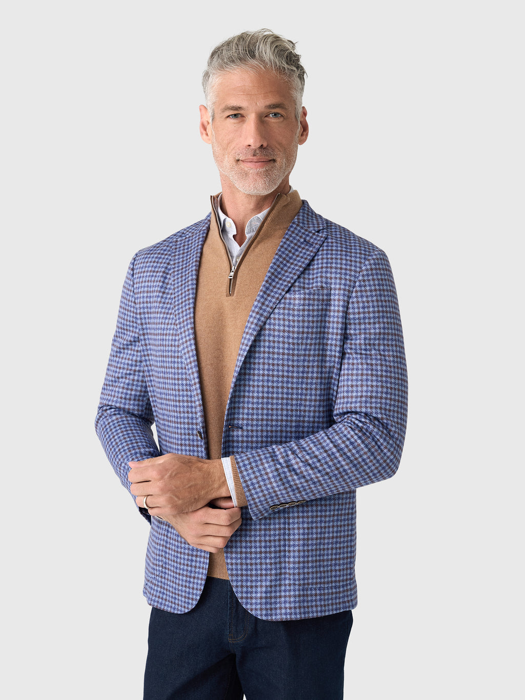 Johnnie-O Men's Thayer Top Shelf Houndstooth Knit Sport Coat - Saint Bernard