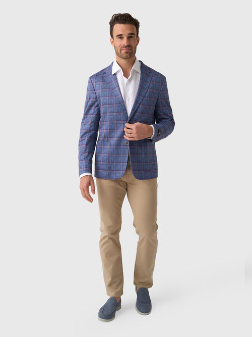 Johnnie-O Men's Polanco Printed Pane Knit Stretch Sport Coat