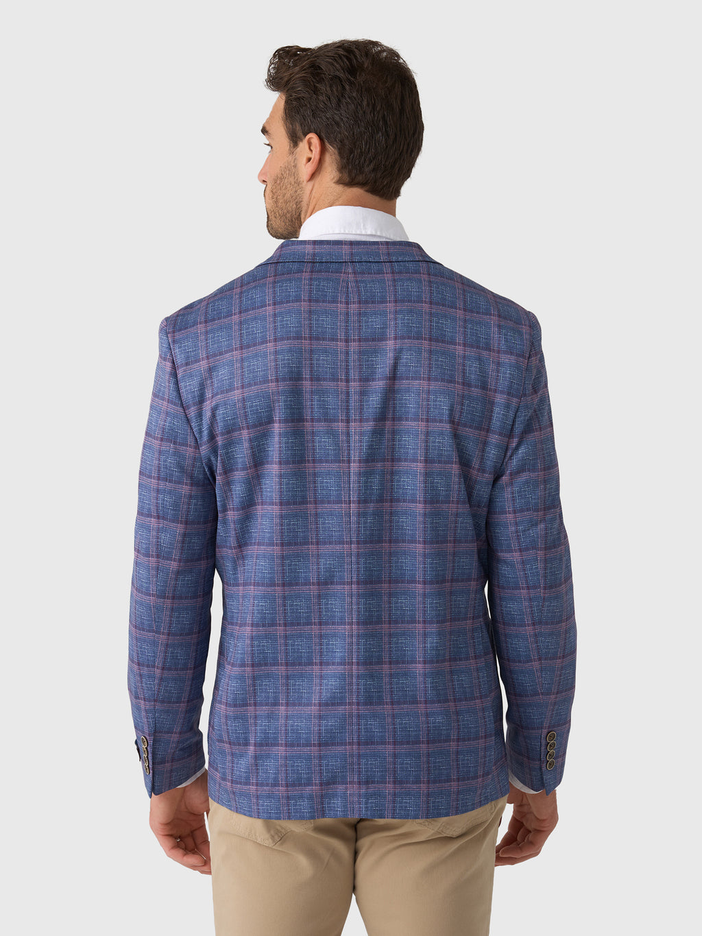 Johnnie-O Men's Polanco Printed Pane Knit Stretch Sport Coat - Saint Bernard