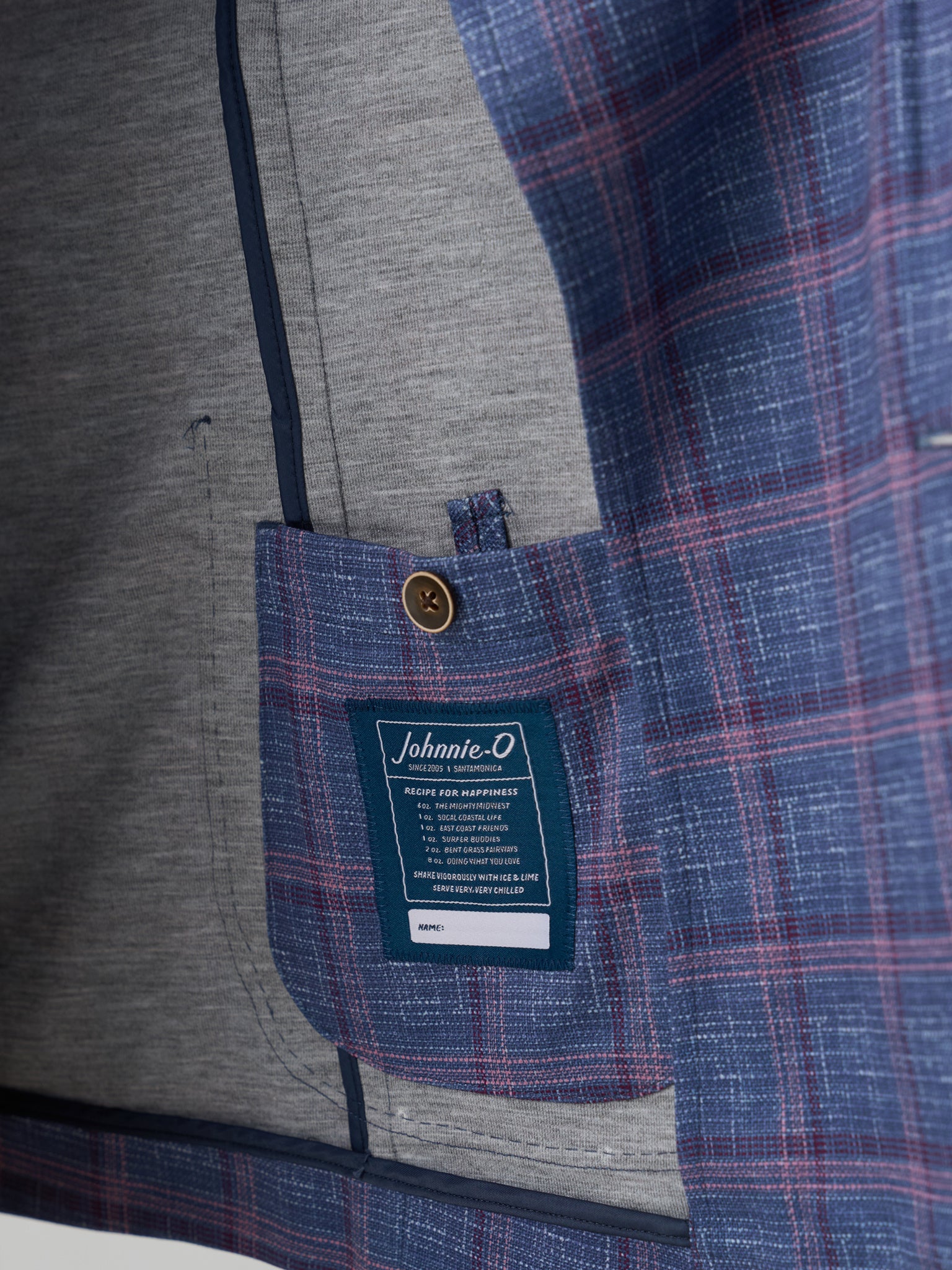 Johnnie-O Men's Polanco Printed Pane Knit Stretch Sport Coat - Saint Bernard