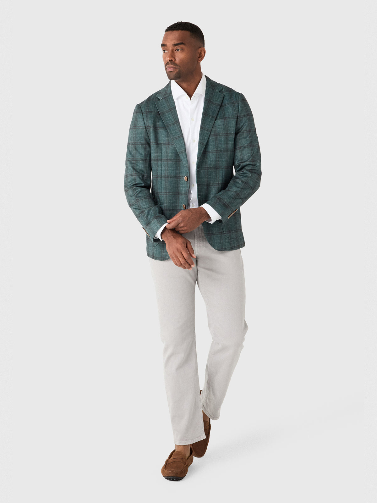 Johnnie-O Men's Zephyr Pane Printed Knit Stretch Sport Coat - Saint Bernard
