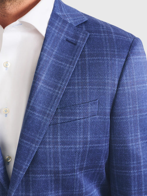Johnnie-O Men's Donington Plaid Printed Knit Stretch Sport Coat