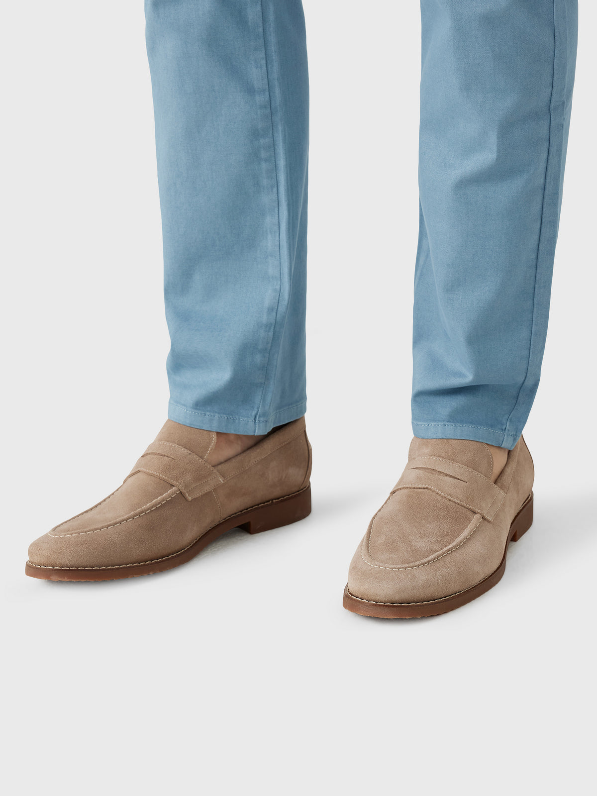 Johnnie-O Men's J-Flex Suede Penny Loafer - Saint Bernard
