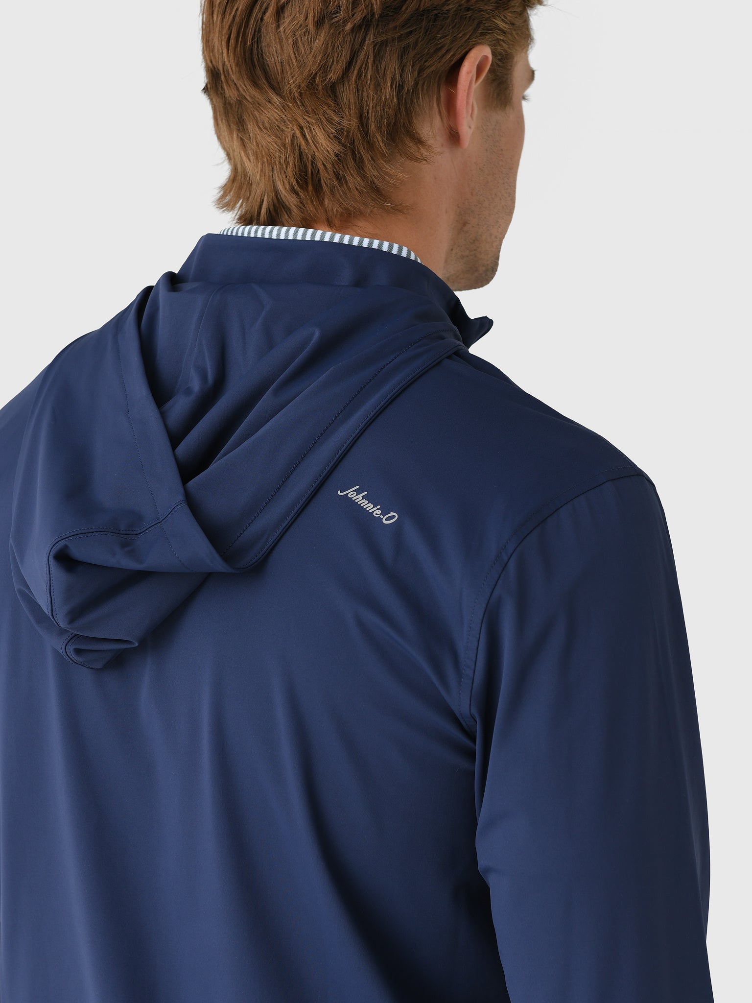 Johnnie-O Men's Robby Performance Quarter-Zip Hybrid Hoodie - Saint Bernard