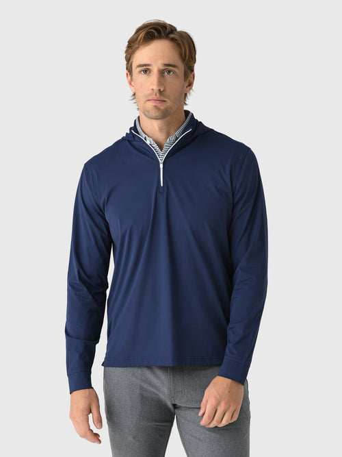 Johnnie-O Men's Robby Performance Quarter-Zip Hybrid Hoodie