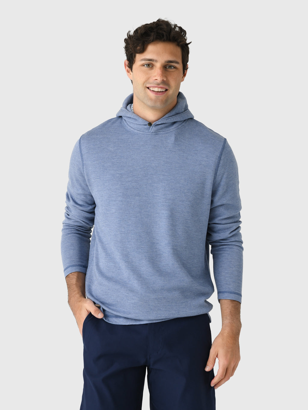 Johnnie-O Men's Drayton Merino Cashmere Sweater Hoodie - Saint Bernard