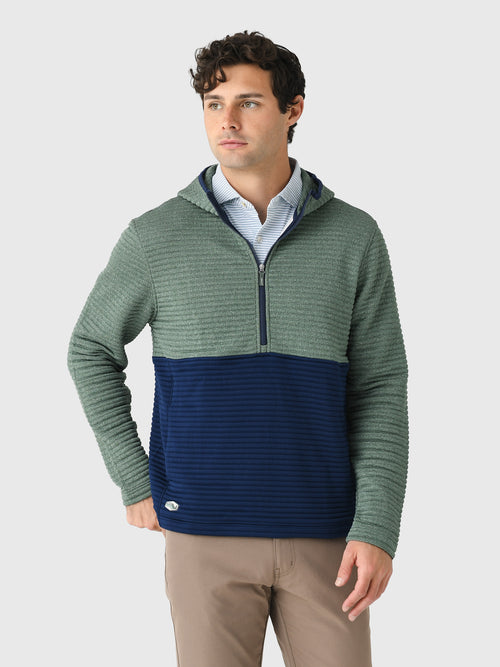 Johnnie-O Men's Werner Hooded Half-Zip Performance Pullover