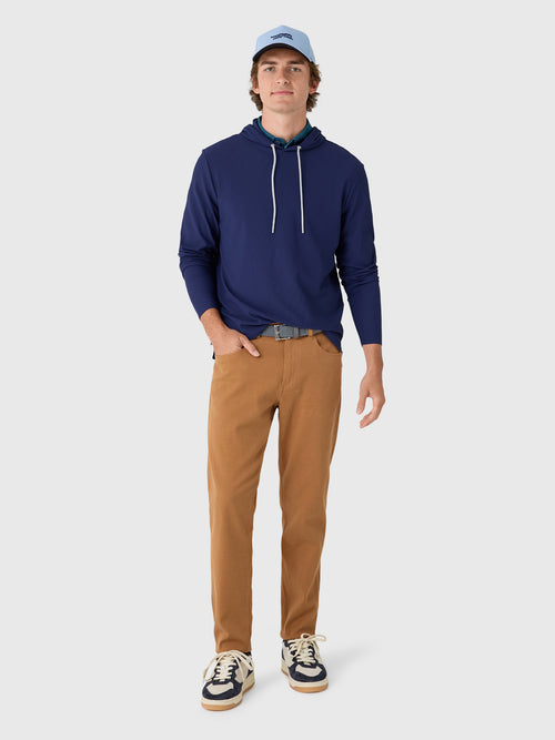 Johnnie-O Men's Hoppin Ribbed Knit Performance Hoodie - Saint Bernard