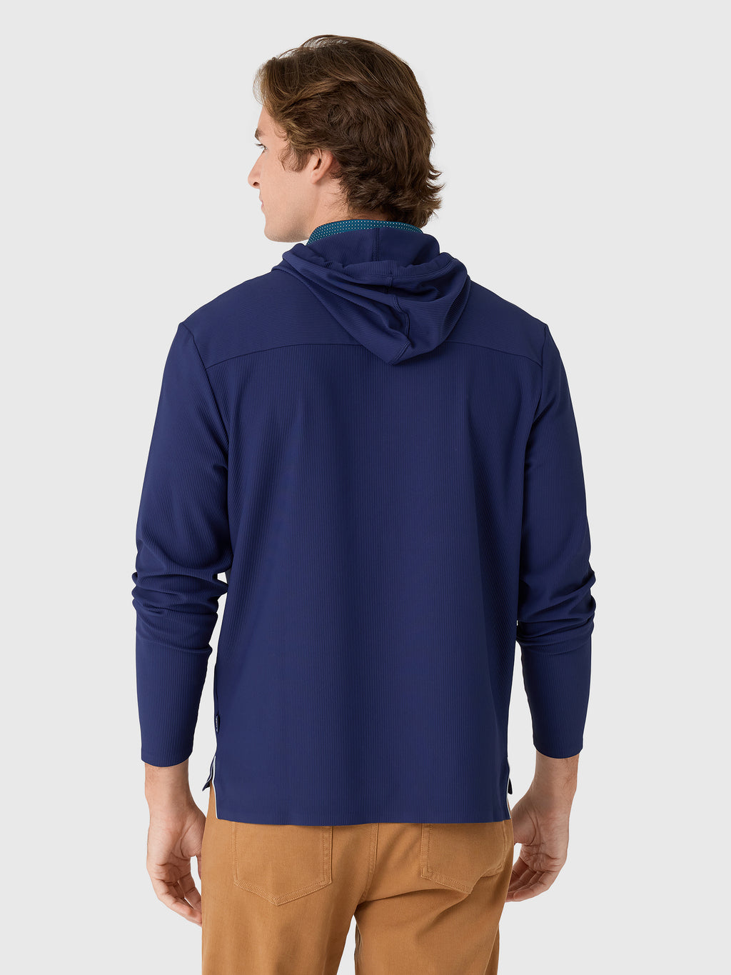 Johnnie-O Men's Hoppin Ribbed Knit Performance Hoodie - Saint Bernard