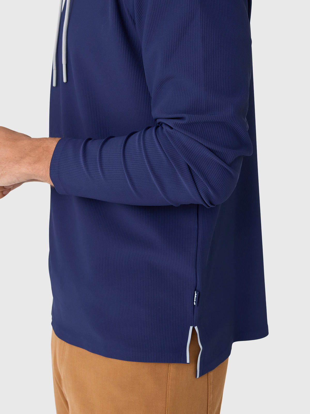 Johnnie-O Men's Hoppin Ribbed Knit Performance Hoodie - Saint Bernard