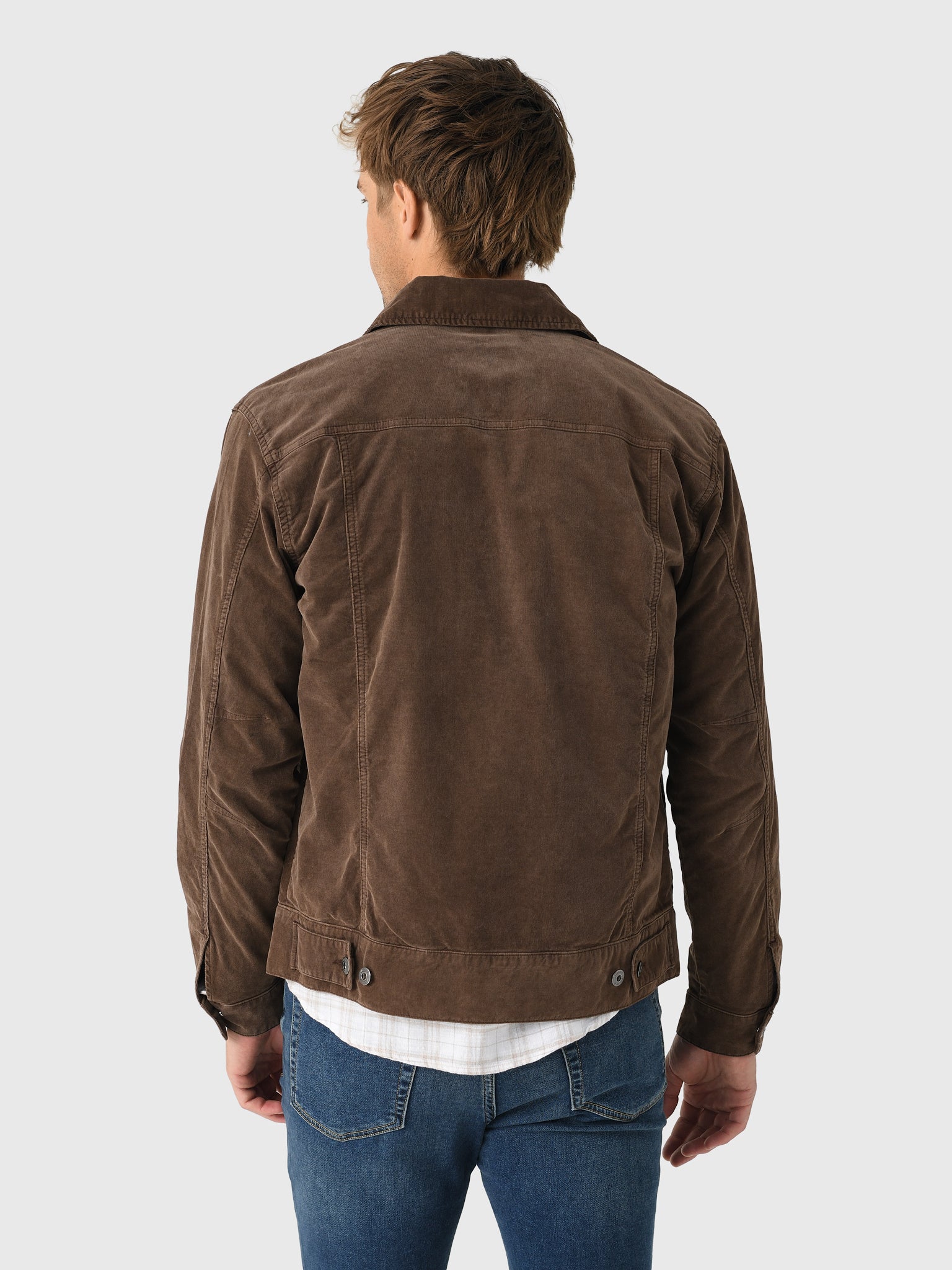 Johnnie-O Men's Rett Garment-Dyed Stretch Corduroy Trucker Jacket