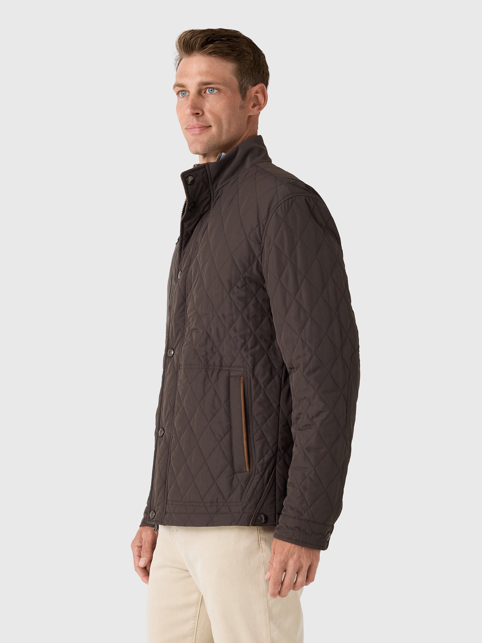 Johnnie-O Men's Juno Quilted Snap Jacket - Saint Bernard