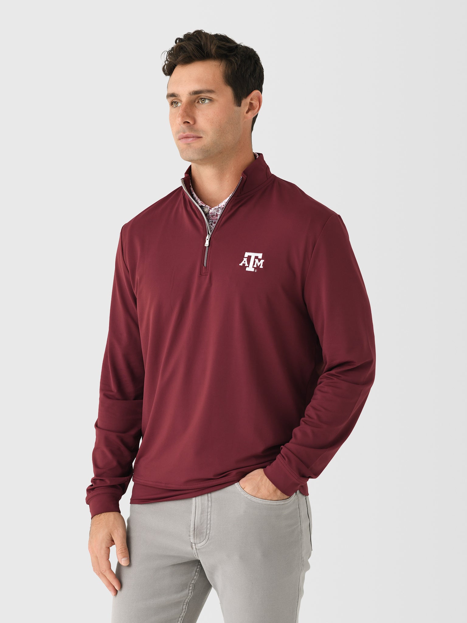 Johnnie-O Men's Collegiate Motion Performance Quarter-Zip - Saint Bernard