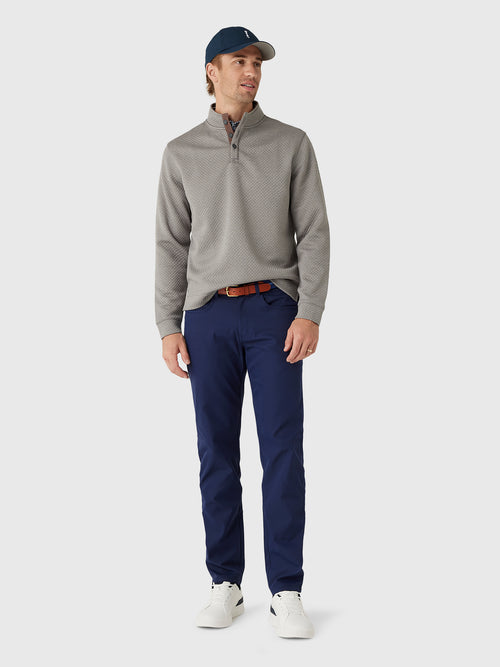 Johnnie-O Men's Rockwells Diamond-Quilted Henley Pullover - Saint Bernard