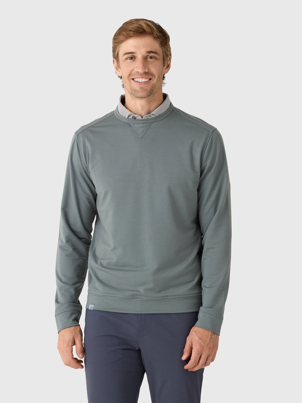 Johnnie-O Men's Willard Drirelease Crewneck Sweatshirt - Saint Bernard