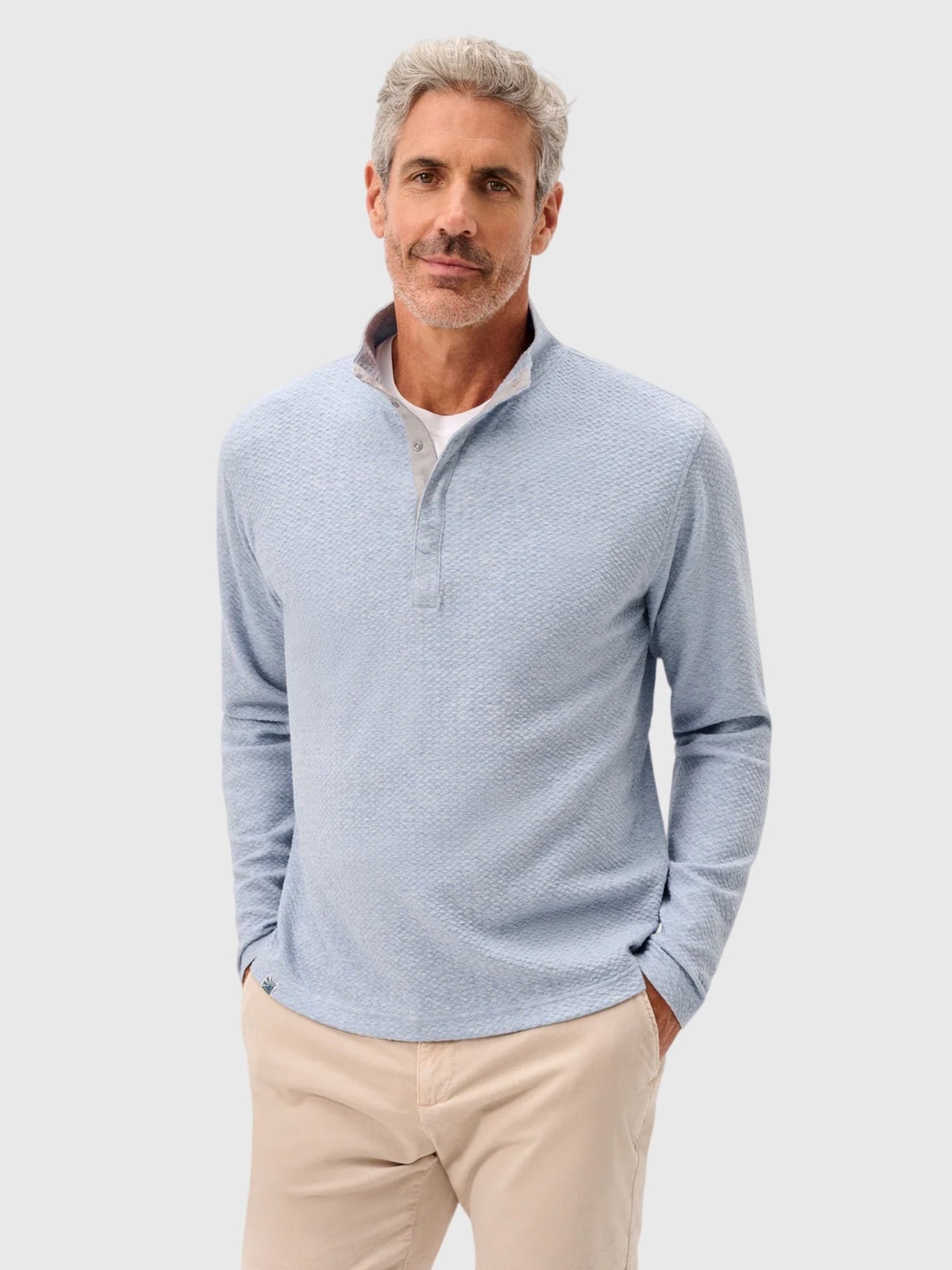Johnnie-O Men's Ransel Hidden Snap Pullover