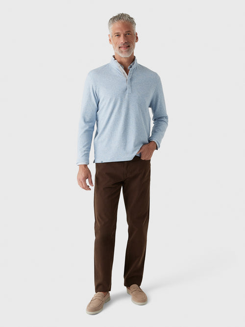 Johnnie-O Men's Ransel Hidden Snap Pullover - Saint Bernard
