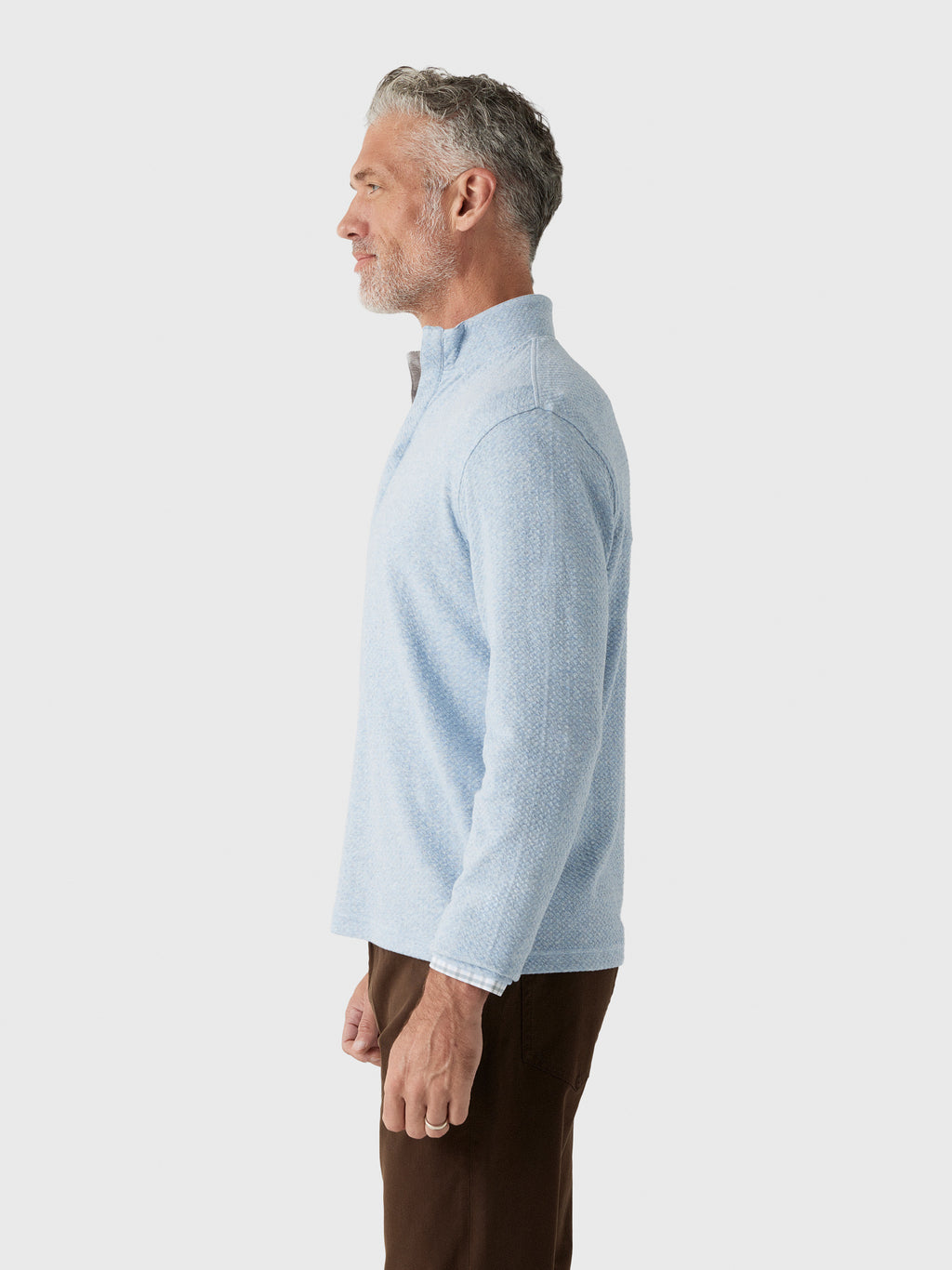Johnnie-O Men's Ransel Hidden Snap Pullover - Saint Bernard