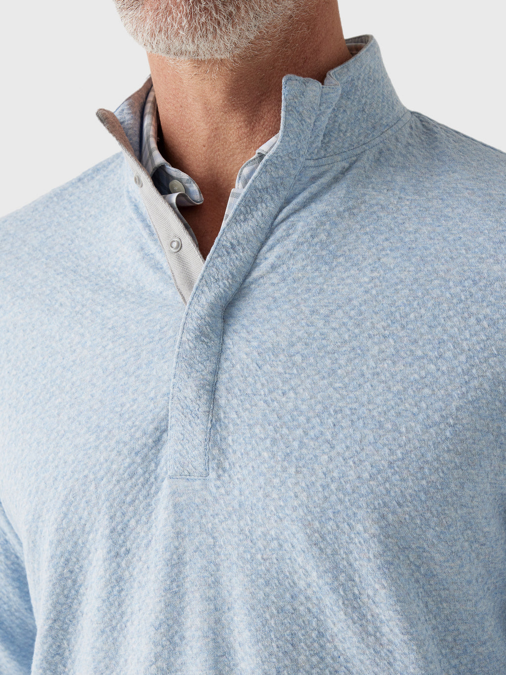 Johnnie-O Men's Ransel Hidden Snap Pullover - Saint Bernard