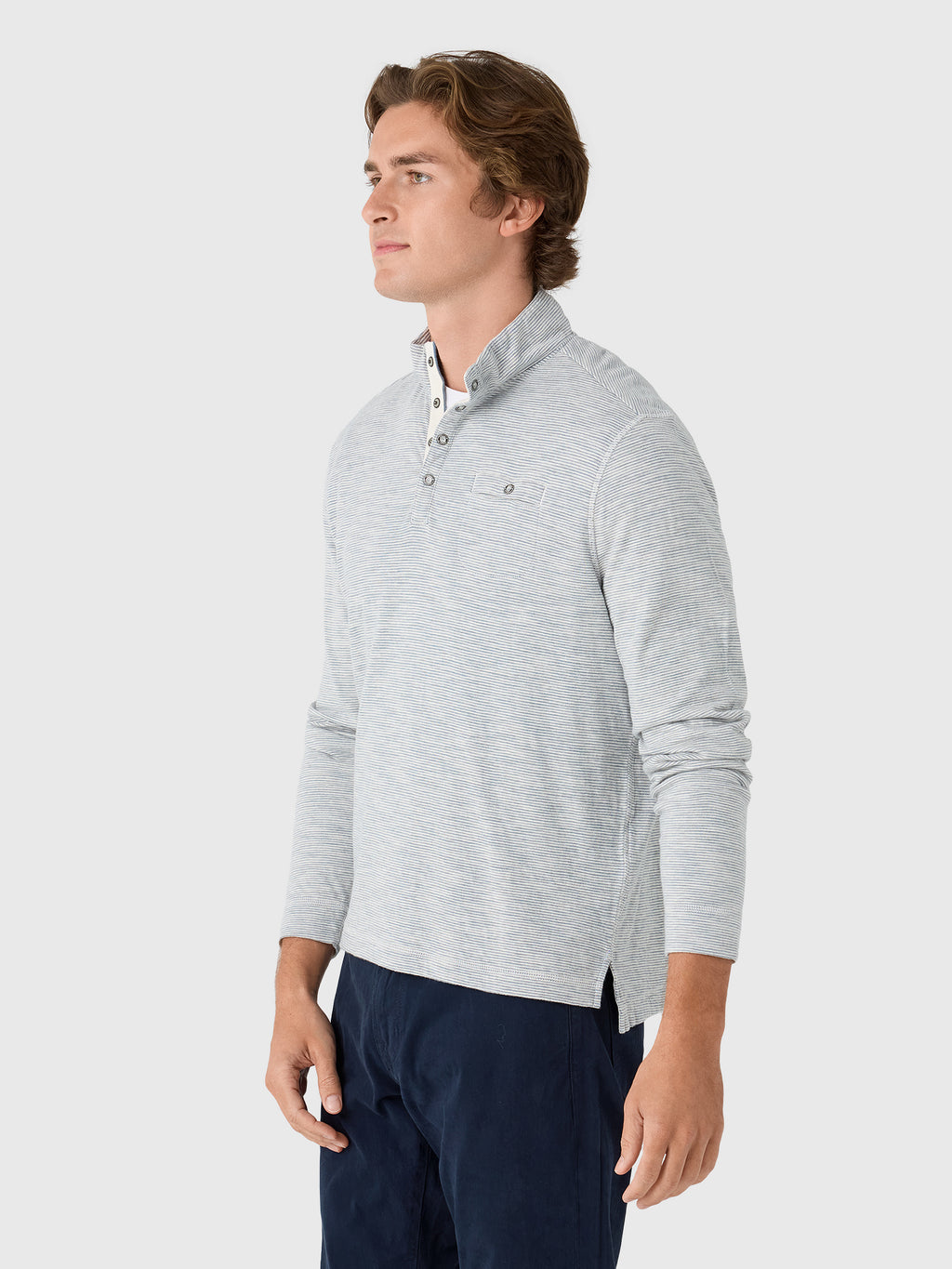 Johnnie-O Men's Cove Striped Henley - Saint Bernard