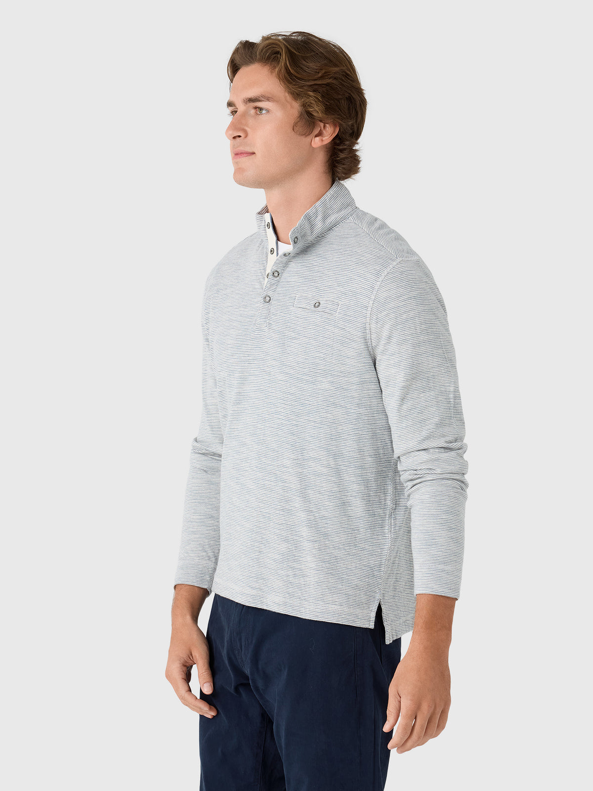 Johnnie-O Men's Cove Striped Henley - Saint Bernard