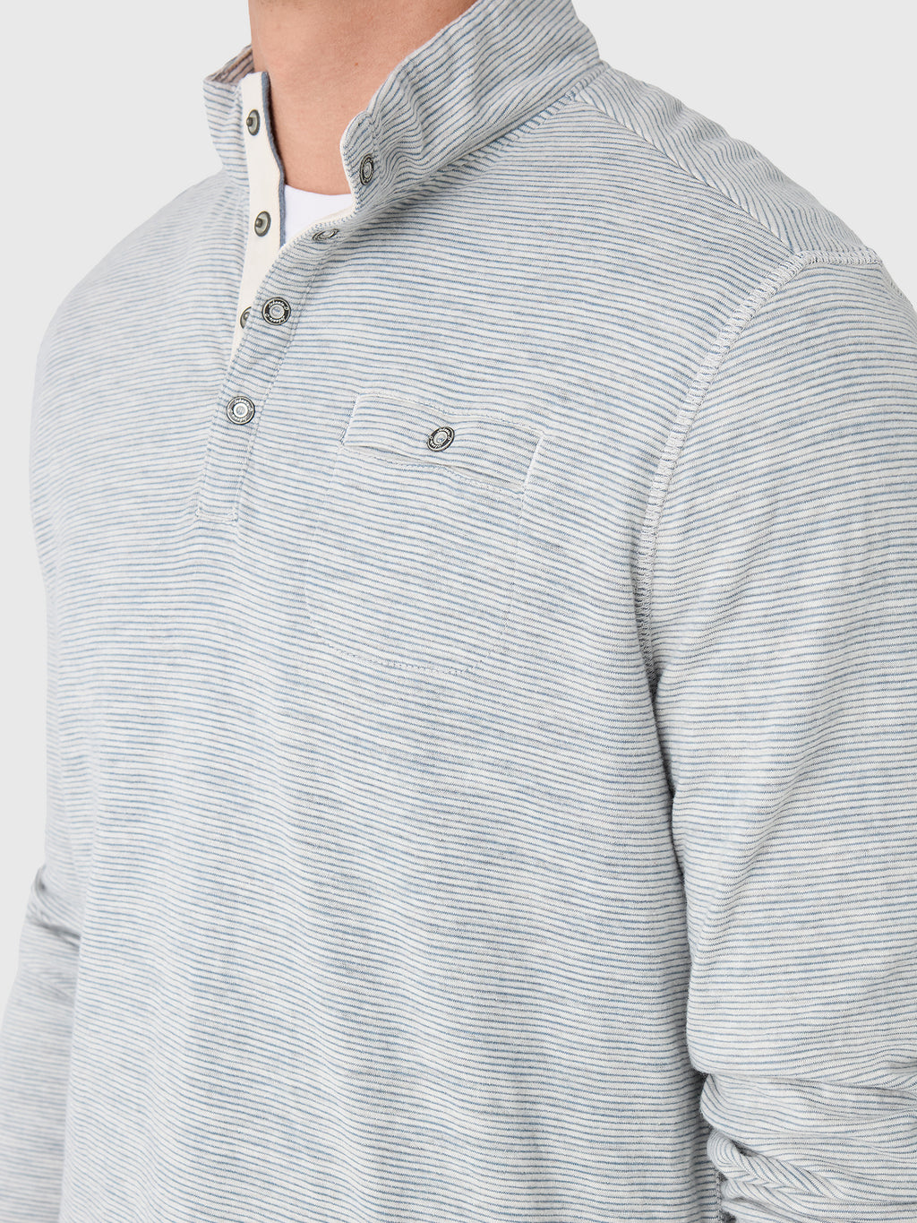 Johnnie-O Men's Cove Striped Henley - Saint Bernard