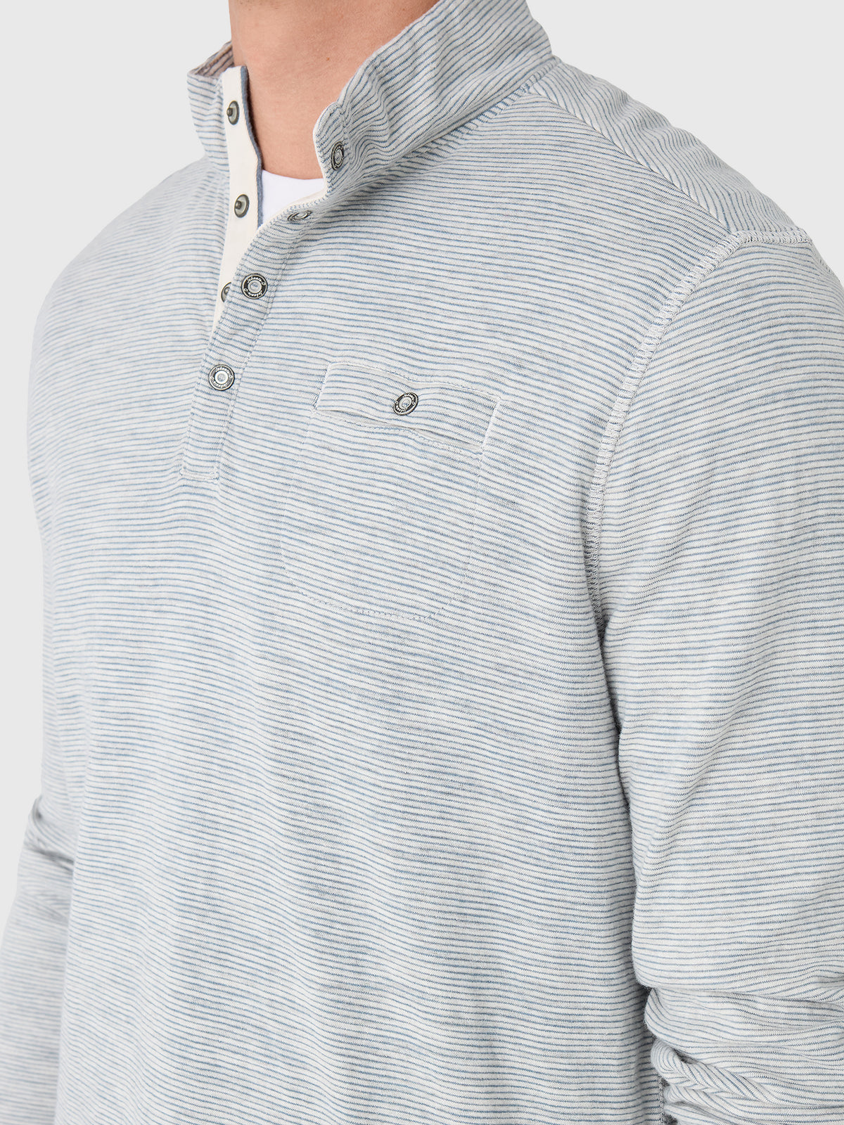 Johnnie-O Men's Cove Striped Henley - Saint Bernard
