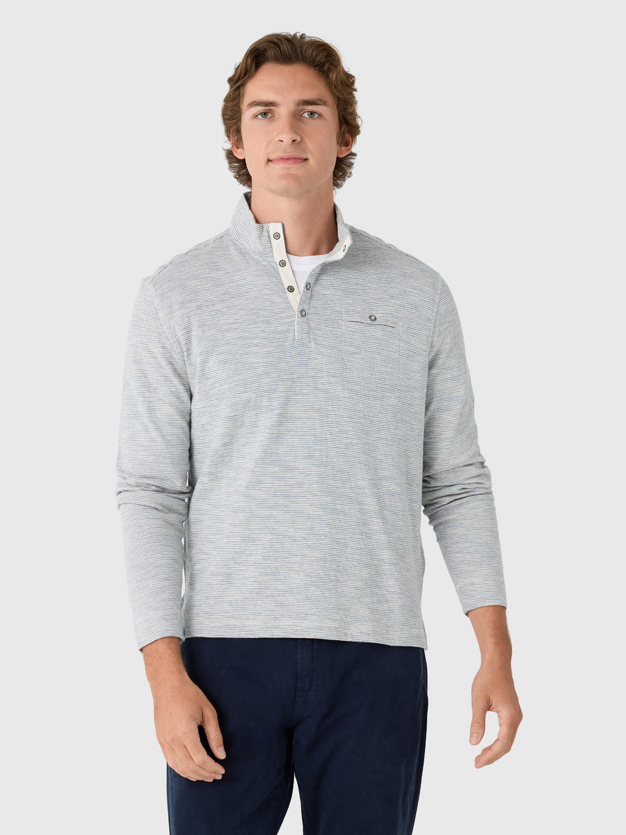 Johnnie-O Men's Cove Striped Henley - Saint Bernard