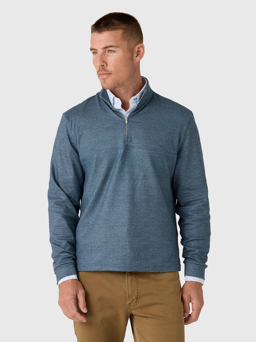 Johnnie-O Men's Mikey Printed Check Quarter-Zip Pullover