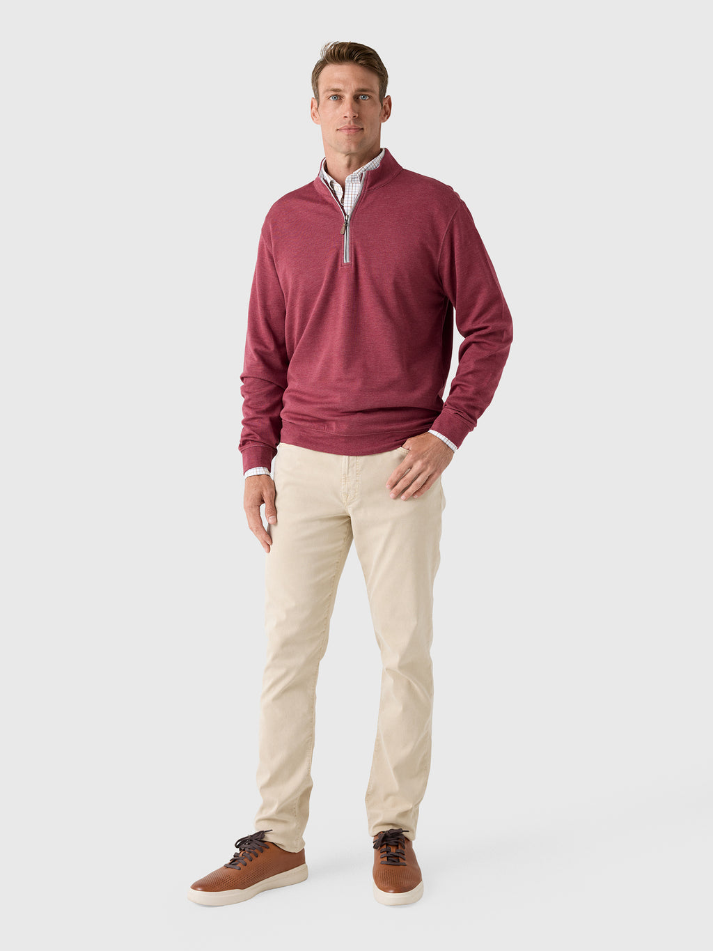 Johnnie-O Men's Sully Quarter-Zip Pullover - Saint Bernard