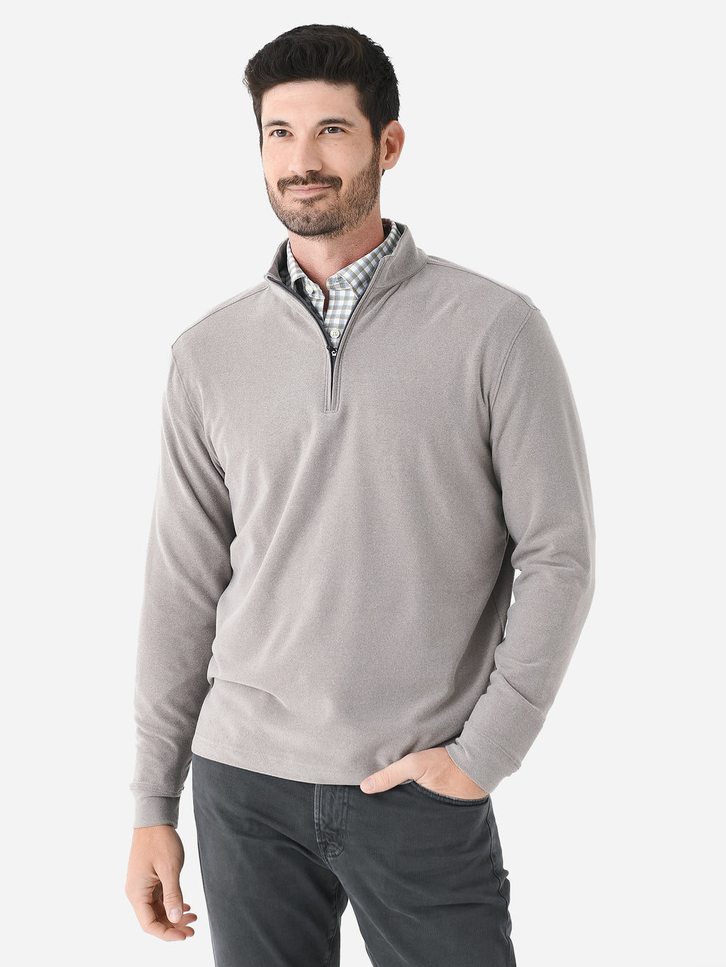 Johnnie-O Men's Brady 2.0 Microfleece Prep-Formance Quarter-Zip - Saint Bernard