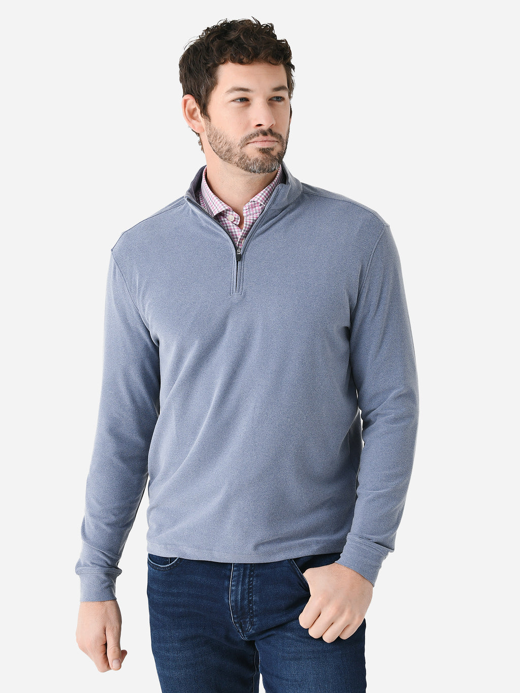 Johnnie-O Men's Brady 2.0 Microfleece Prep-Formance Quarter-Zip - Saint Bernard