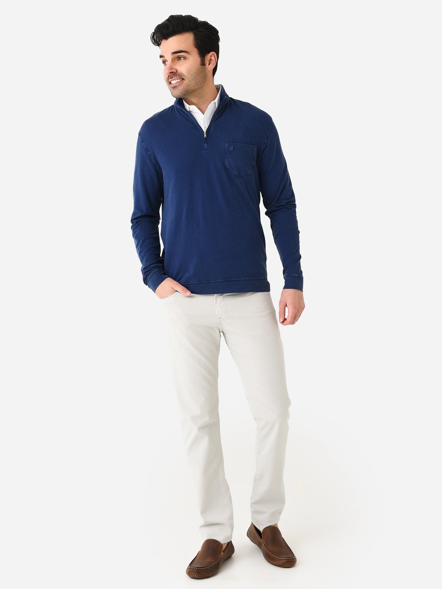 Johnnie-O Men's Derek Piqué Performance Quarter-Zip – Saint Bernard