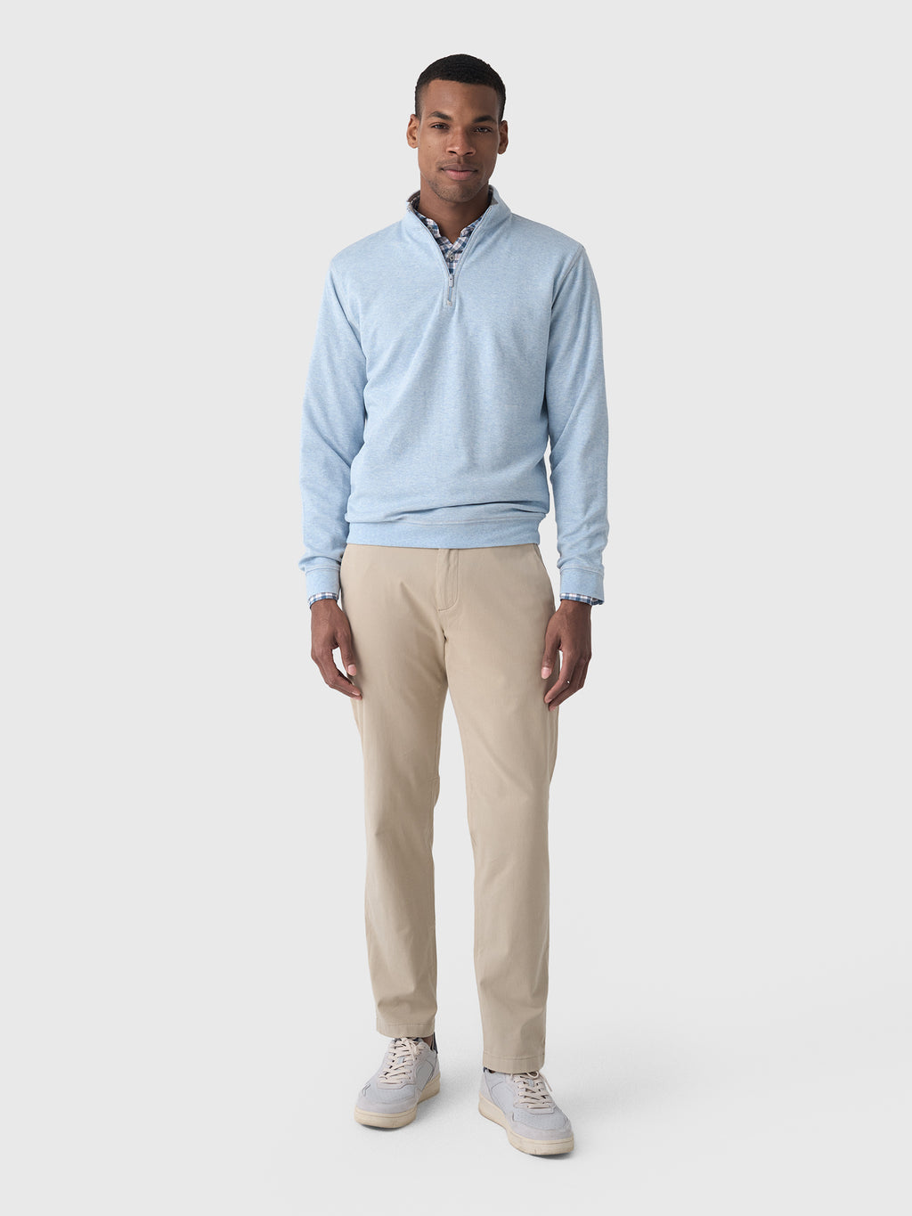 Johnnie-O Men's Hanks "Lightweight Sully" Quarter-Zip Pullover - Saint Bernard