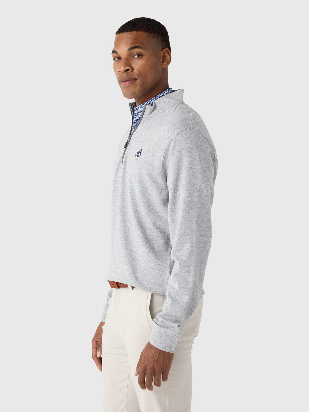 Johnnie-O Men's Collegiate Sully Quarter-Zip Pullover - Saint Bernard