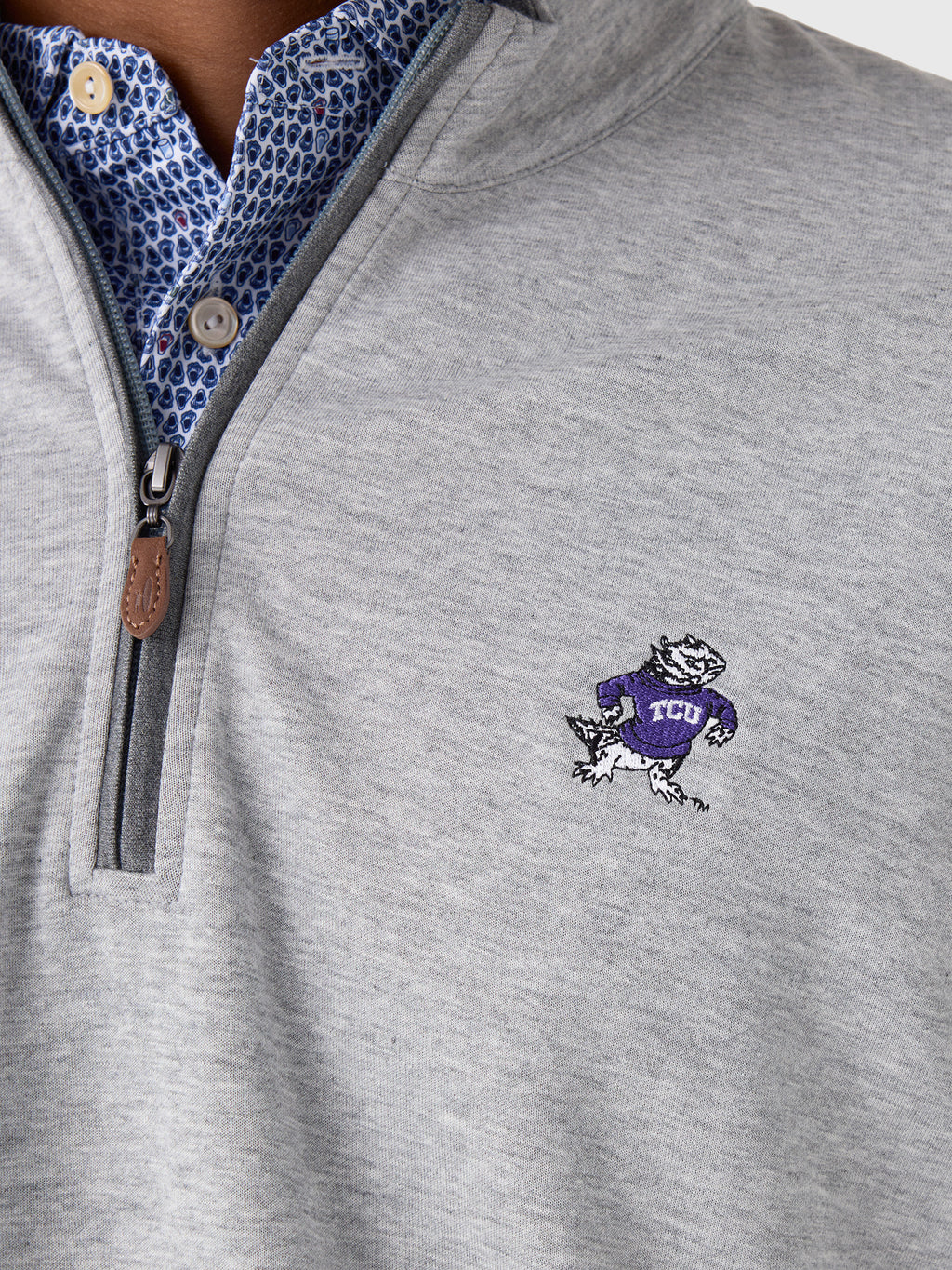 Johnnie-O Men's Collegiate Sully Quarter-Zip Pullover - Saint Bernard